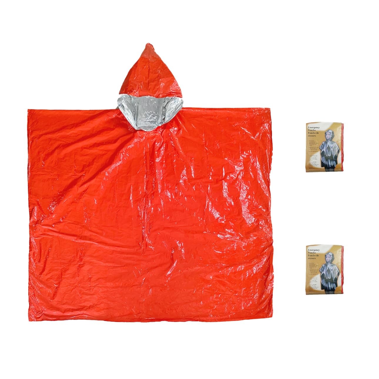 Plus Size Emergency Blankets for Survival, Thermal Blankets Survival with Hoo…