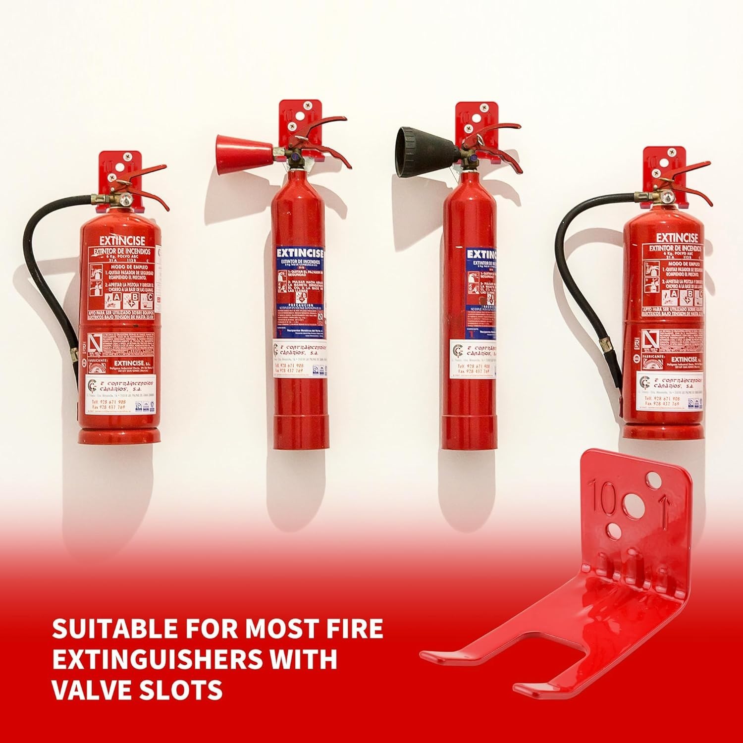 12 Pack Fire Extinguisher Bracket Universal Fire Extinguisher Wall Mounts Fir…