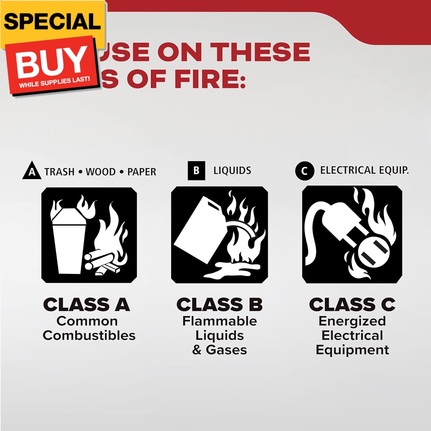 , FA110G, Multi Purpose Fire Extinguisher for Home, Office, Dorm, Residential, 1