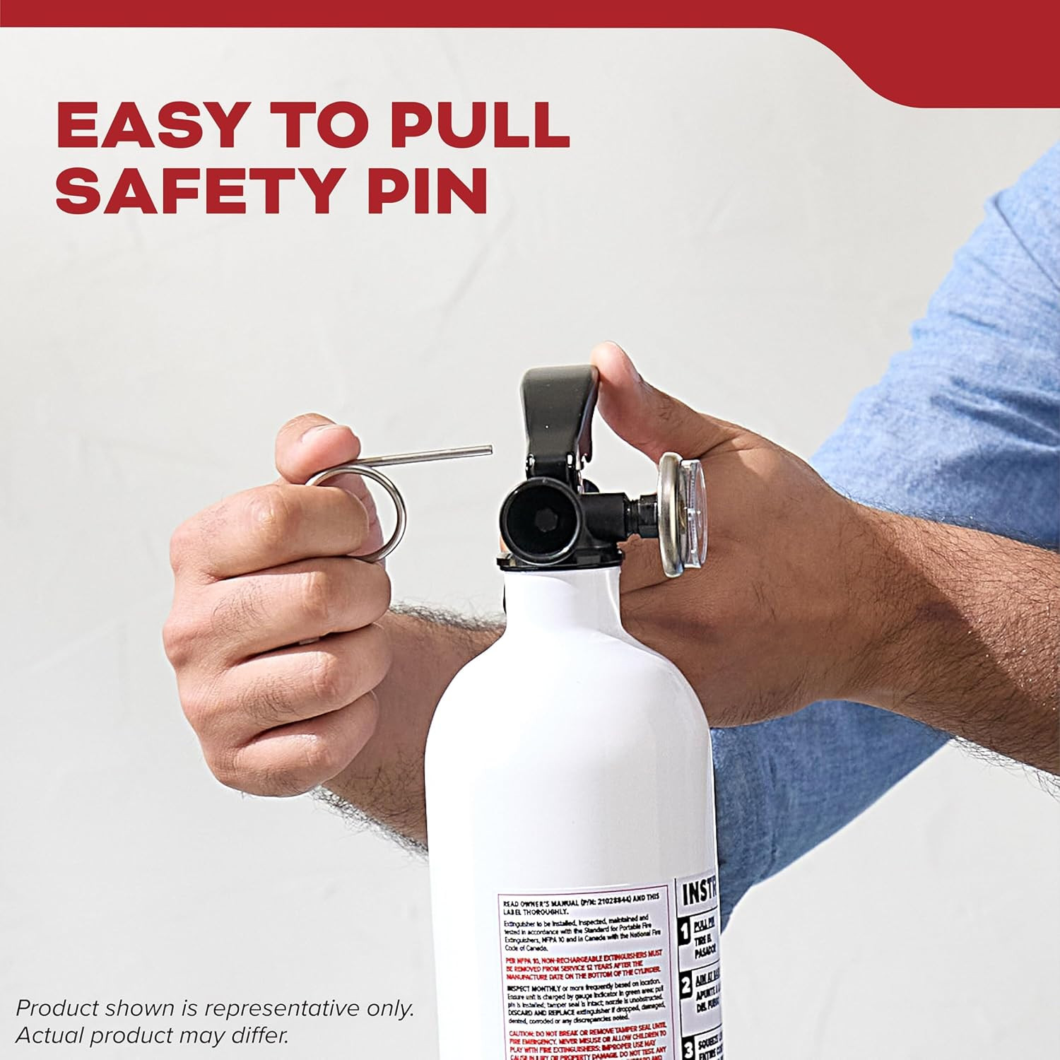 Kitchen Fire Extinguisher, Home Use for Grease Fires, 3.9 Lbs., Wall Mount Incl