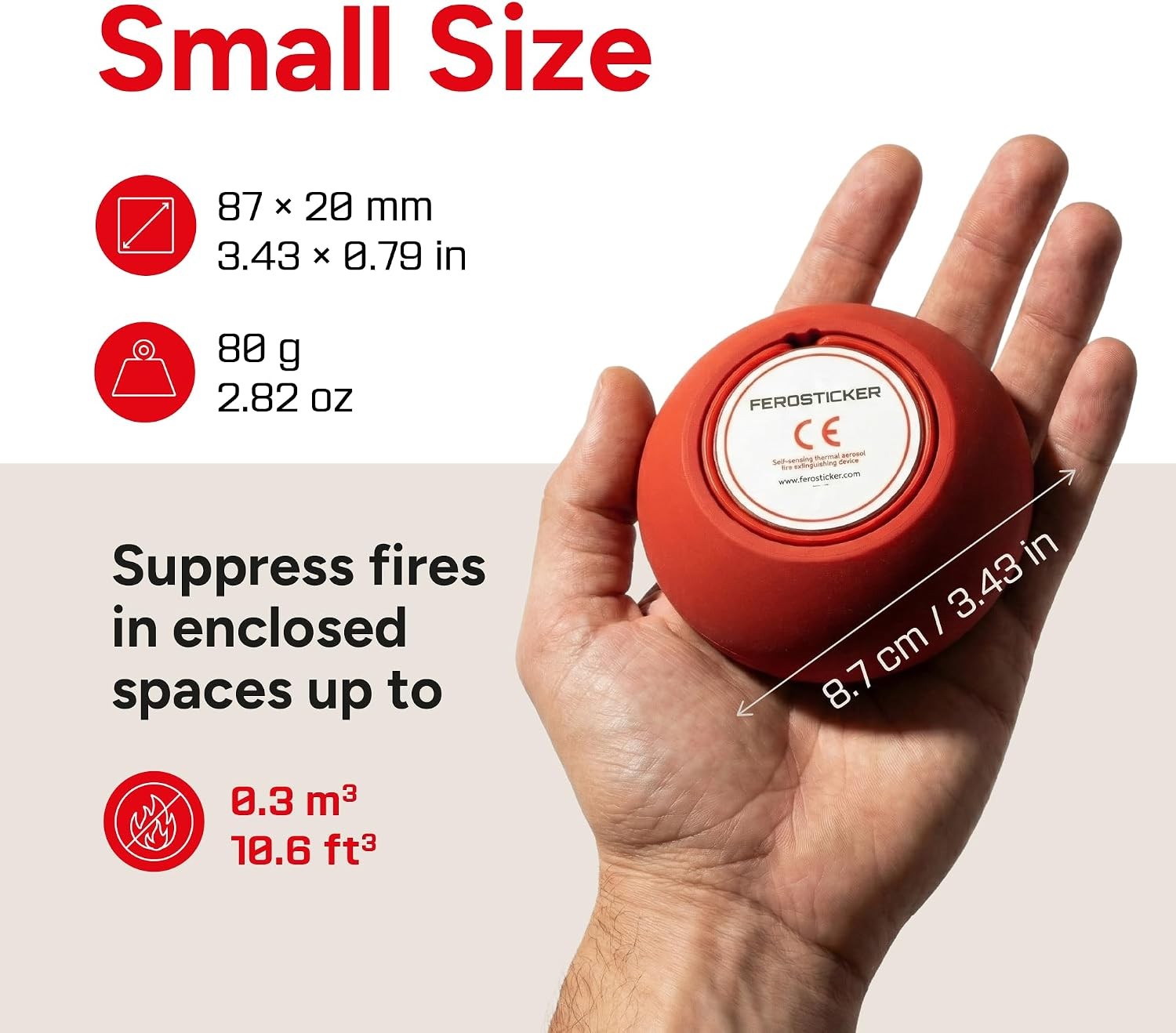 Small Automatic Fire Extinguisher 2 Pack For electrical panels fuse boxes