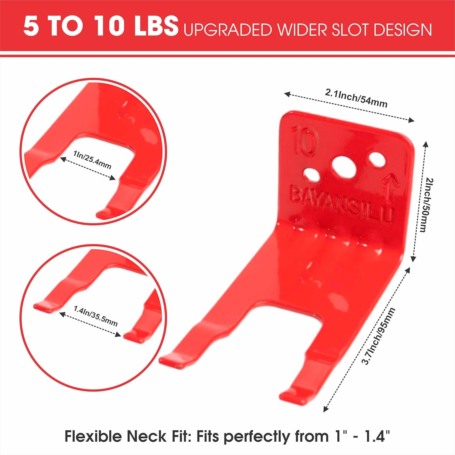 Fire Extinguisherl Mount Bracket – Wide Fork 1.0–1.4 Inch (35.5Mm),