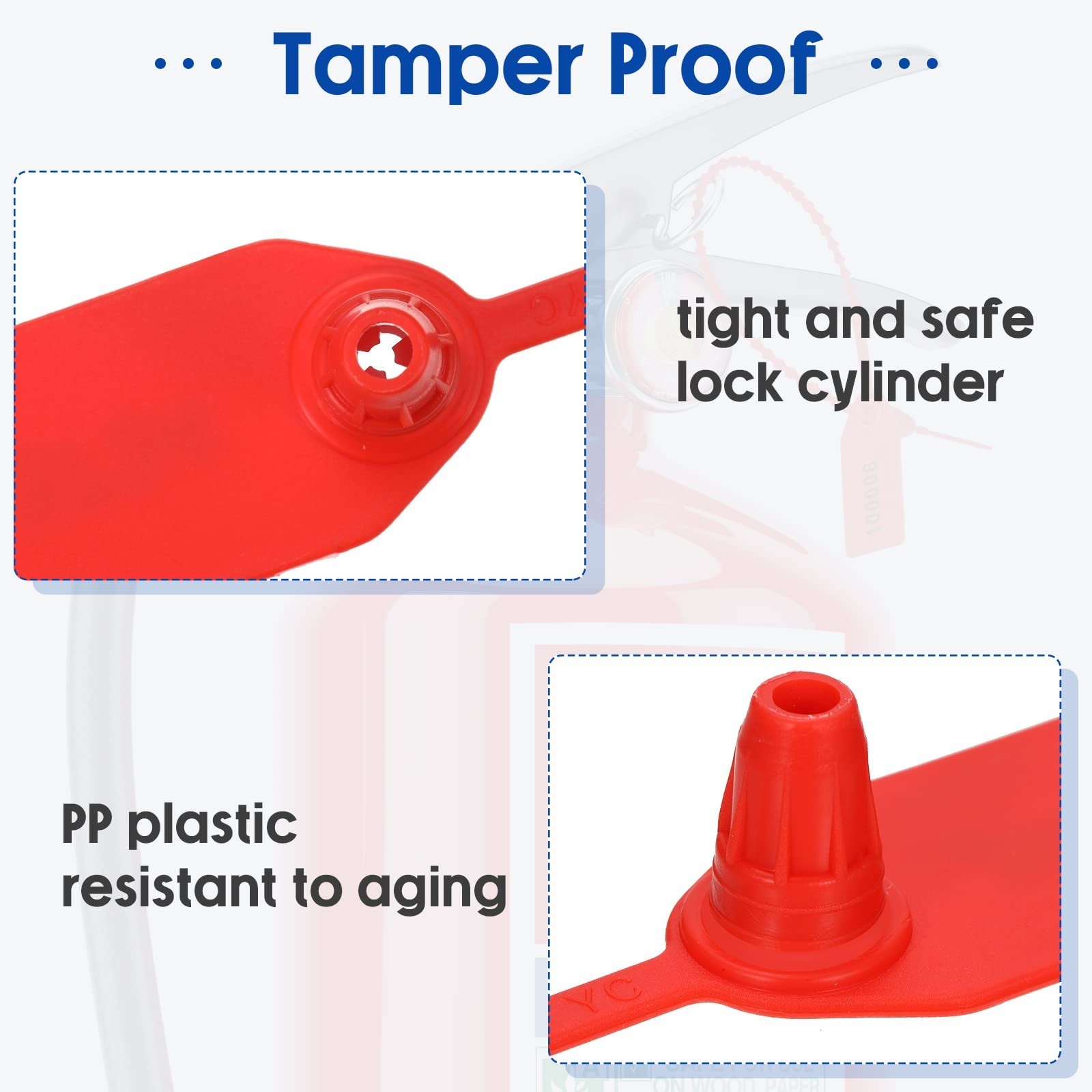1000 Pcs Plastic Tamper Seals Fire Extinguisher Tags Security Tags Seals Safe…