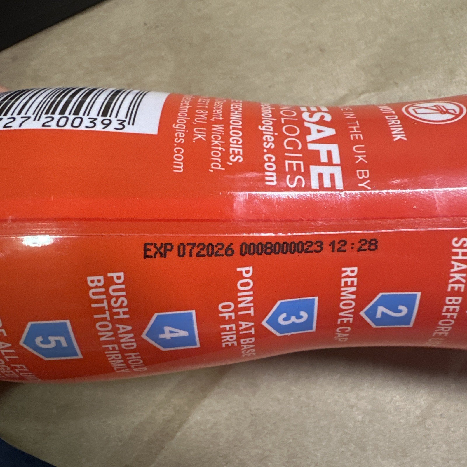 6x LifeSafe StaySafe Portable Fire Extinguisher Spray For Home & Travel