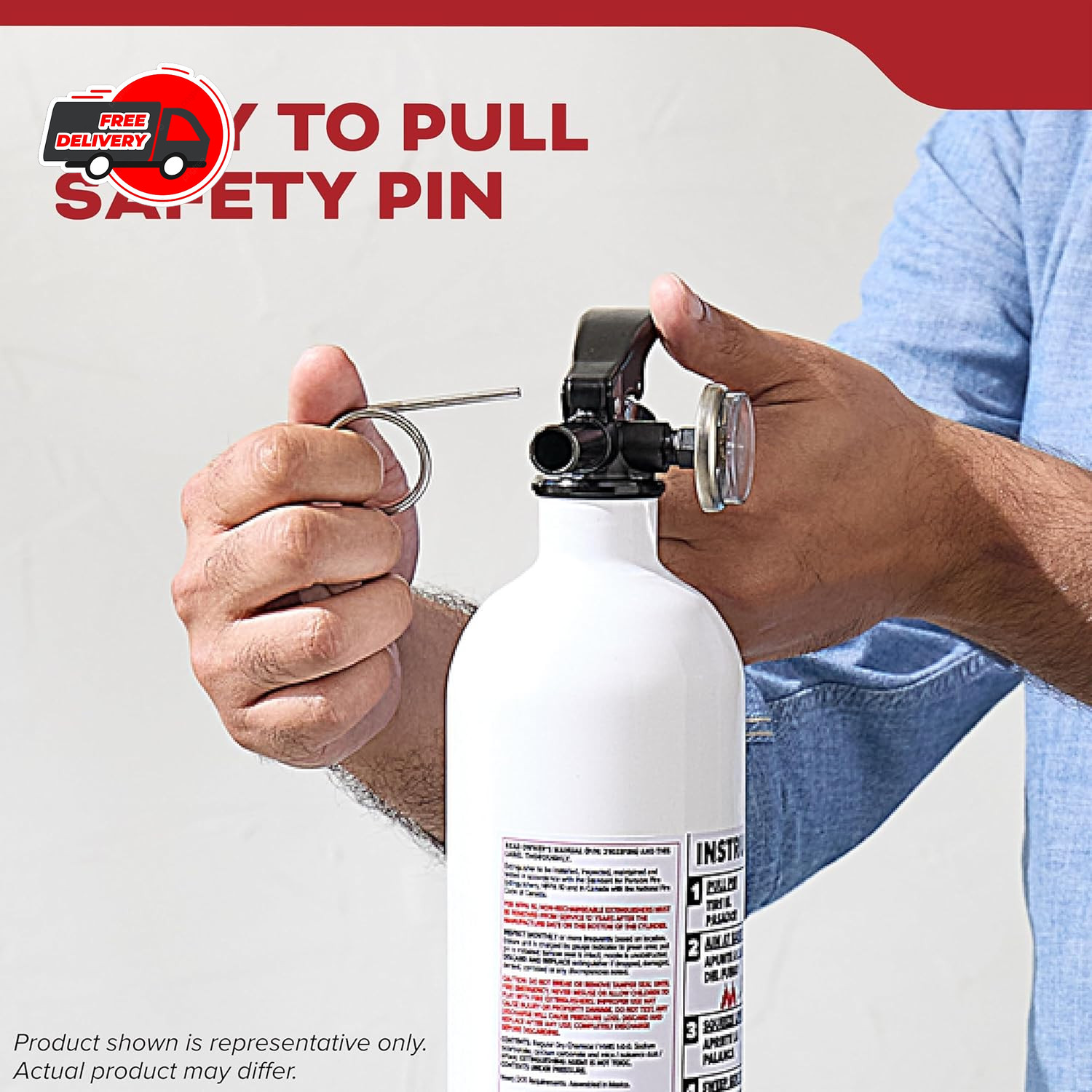 Fire Extinguisher for Vehicles Cars Trucks Single-Use 5BC ‎3.2 pounds