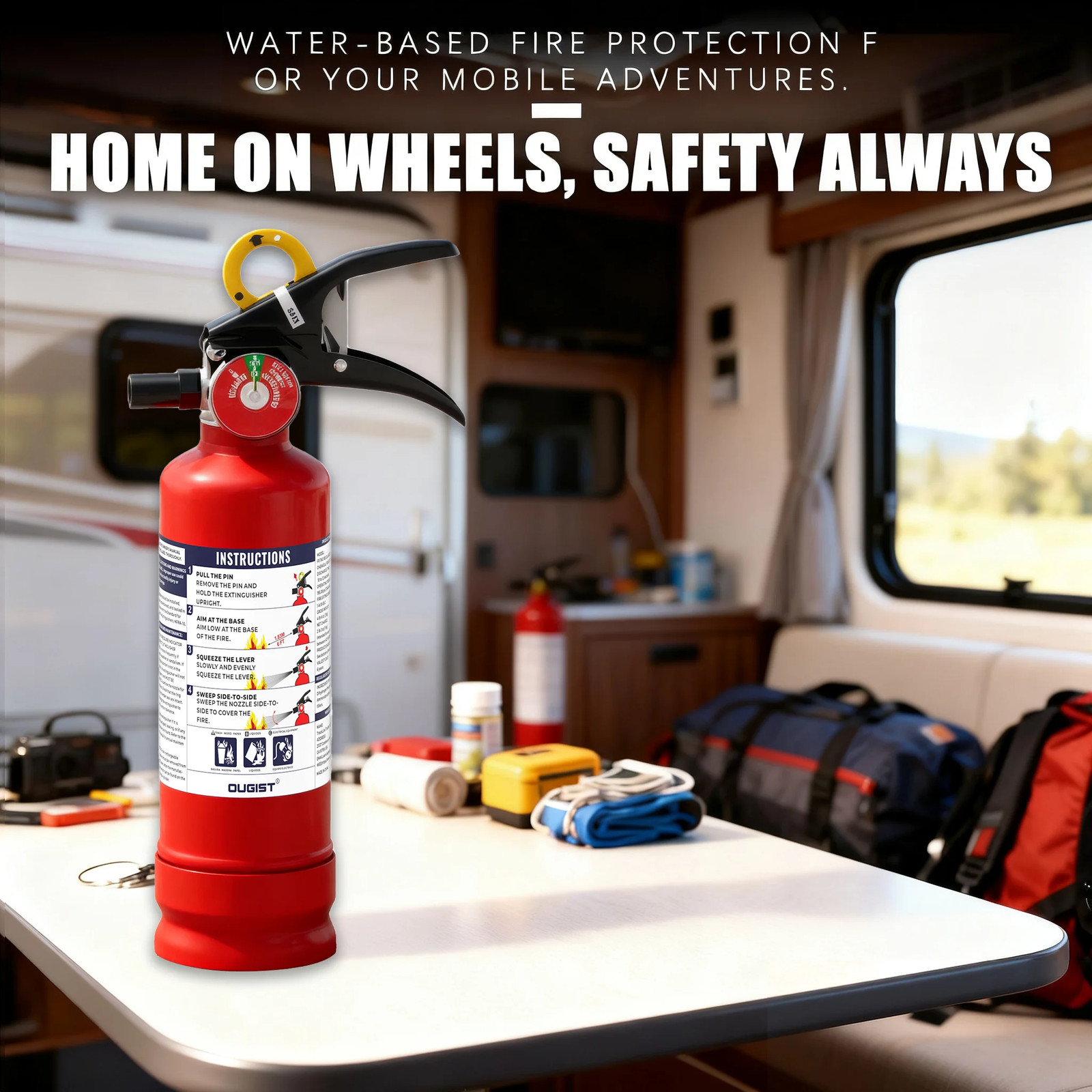2-Pack Fire Extinguisher, 2.5 lb, 1-A:10-B:C Rated
