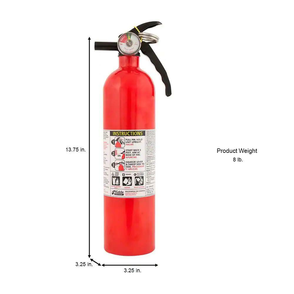 2 pack fire extinguisher dry chemical powder home office shop safety 1-a:10-b:c