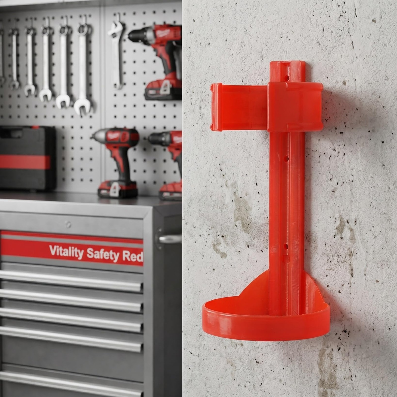 Fire Extinguisher Mount Wall Bracket Holder 7.28×3.54×3.54 Inch Plastic Rack