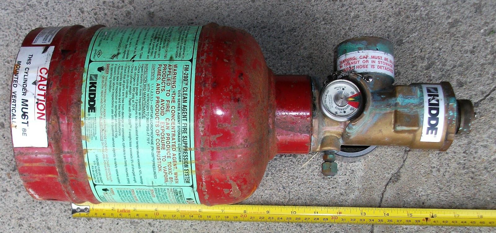 FM 200 KIDDE CLEAN AGENT FIRE SUPPRESSION SYSTEM COMPUTER ROOM EXTINGUISHER USED
