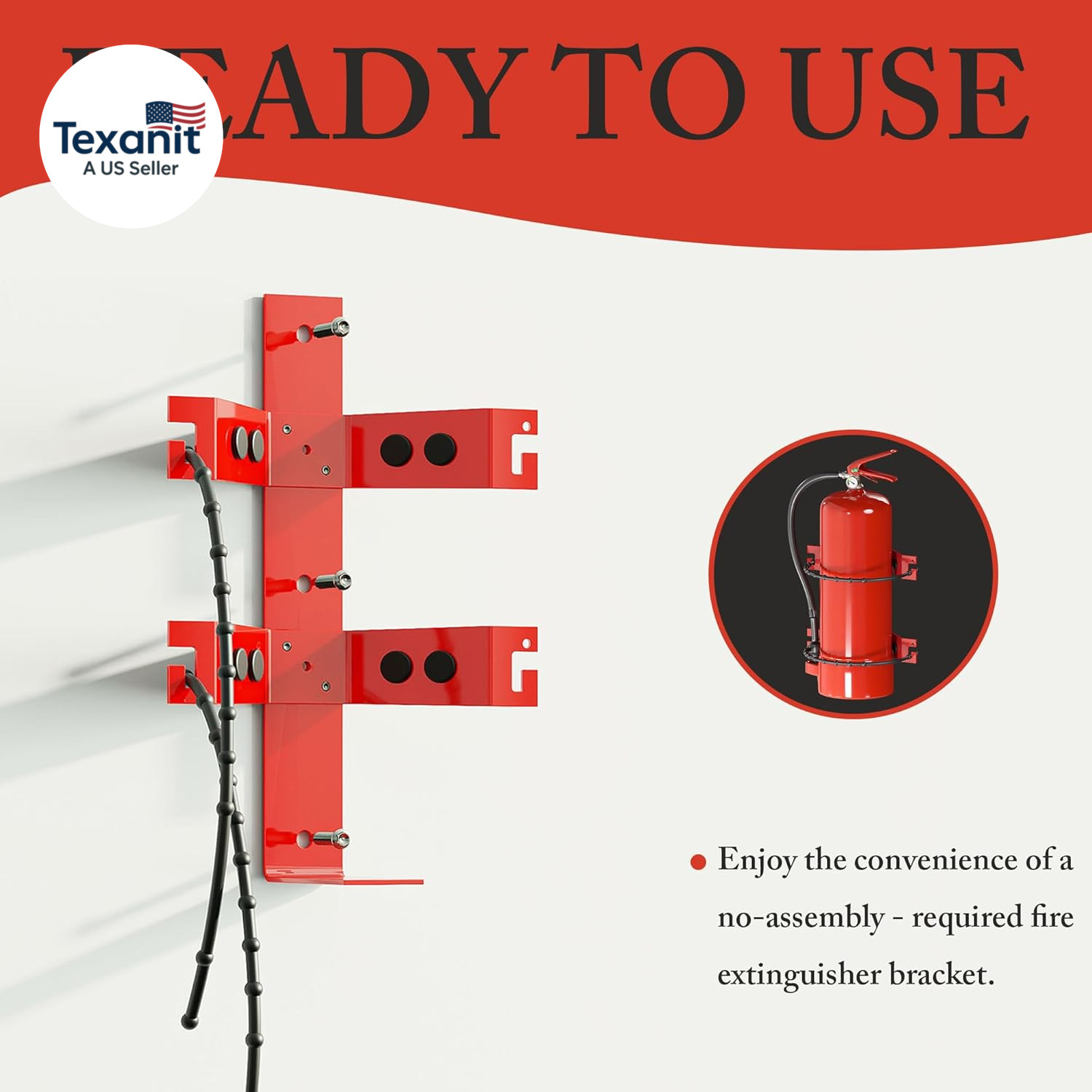Premium Fire Extinguisher Mount Bracket – Universal Fit for 2.5&5Lb Extinguisher