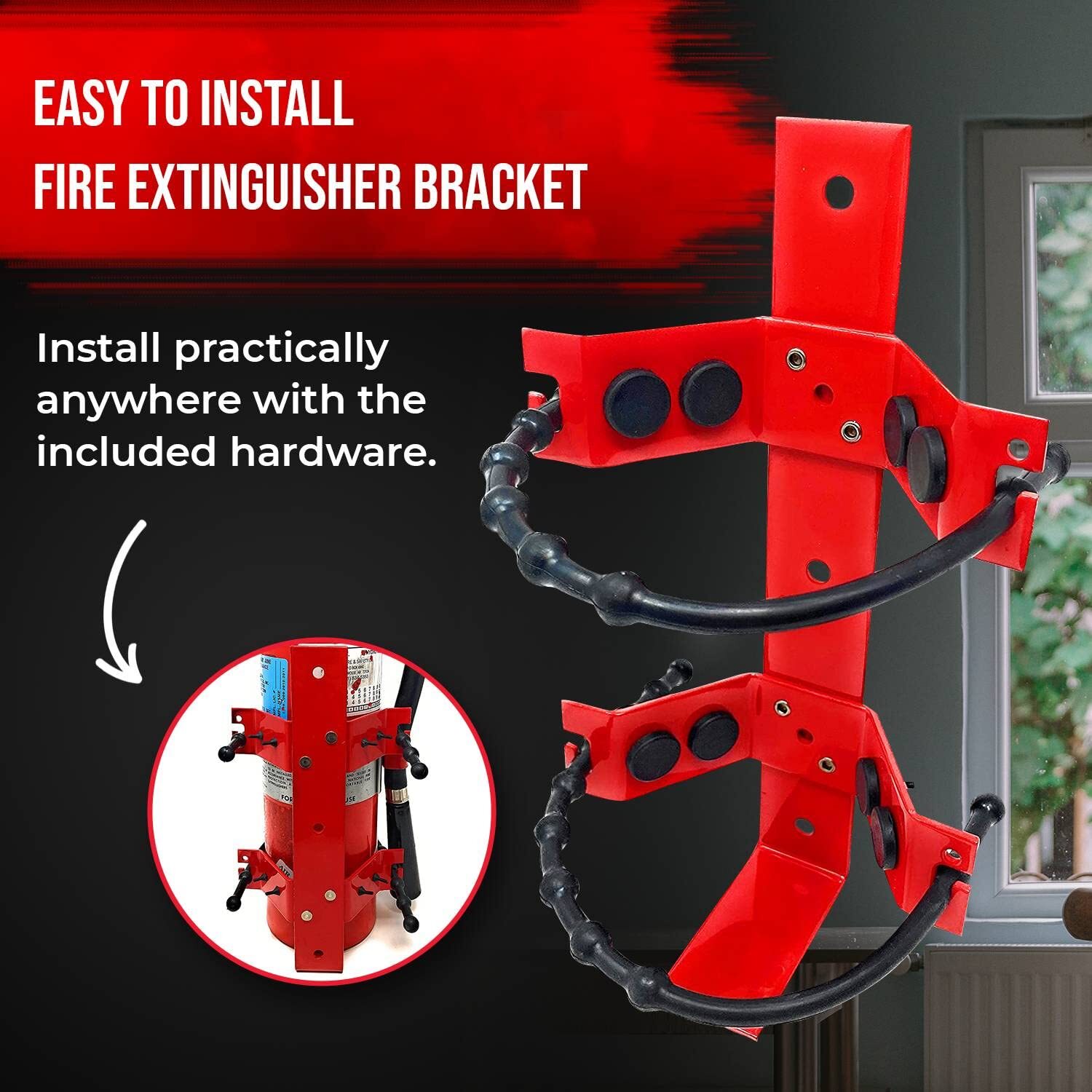 Fire Extinguisher Mounting Bracket Heavy Duty Wall Mount Bracket for 2.5 lb &…