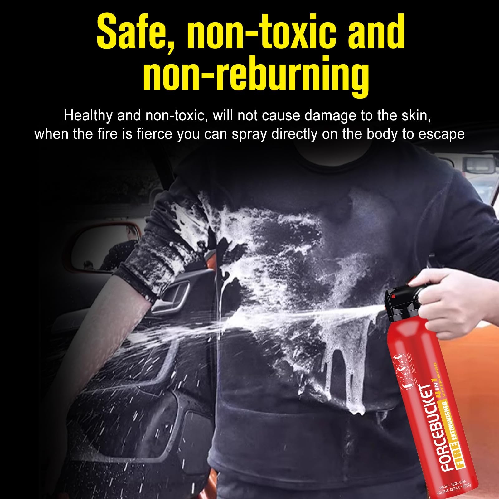 Portable Fire Extinguisher | 4-in-1 Small Fire Extinguisher for Home, Garage,…