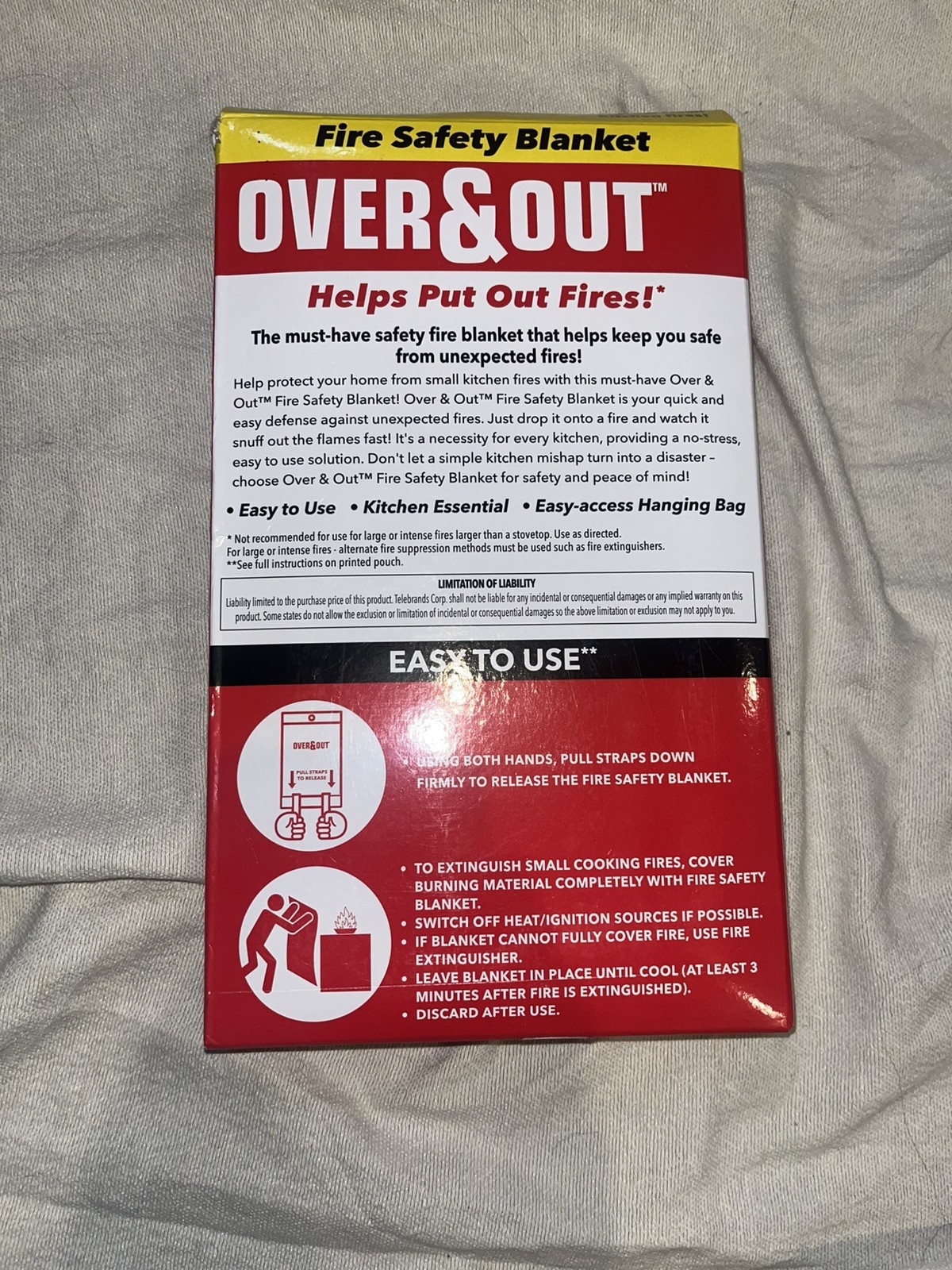 Over & Out Fire Safety Blanket 39.37X38.18