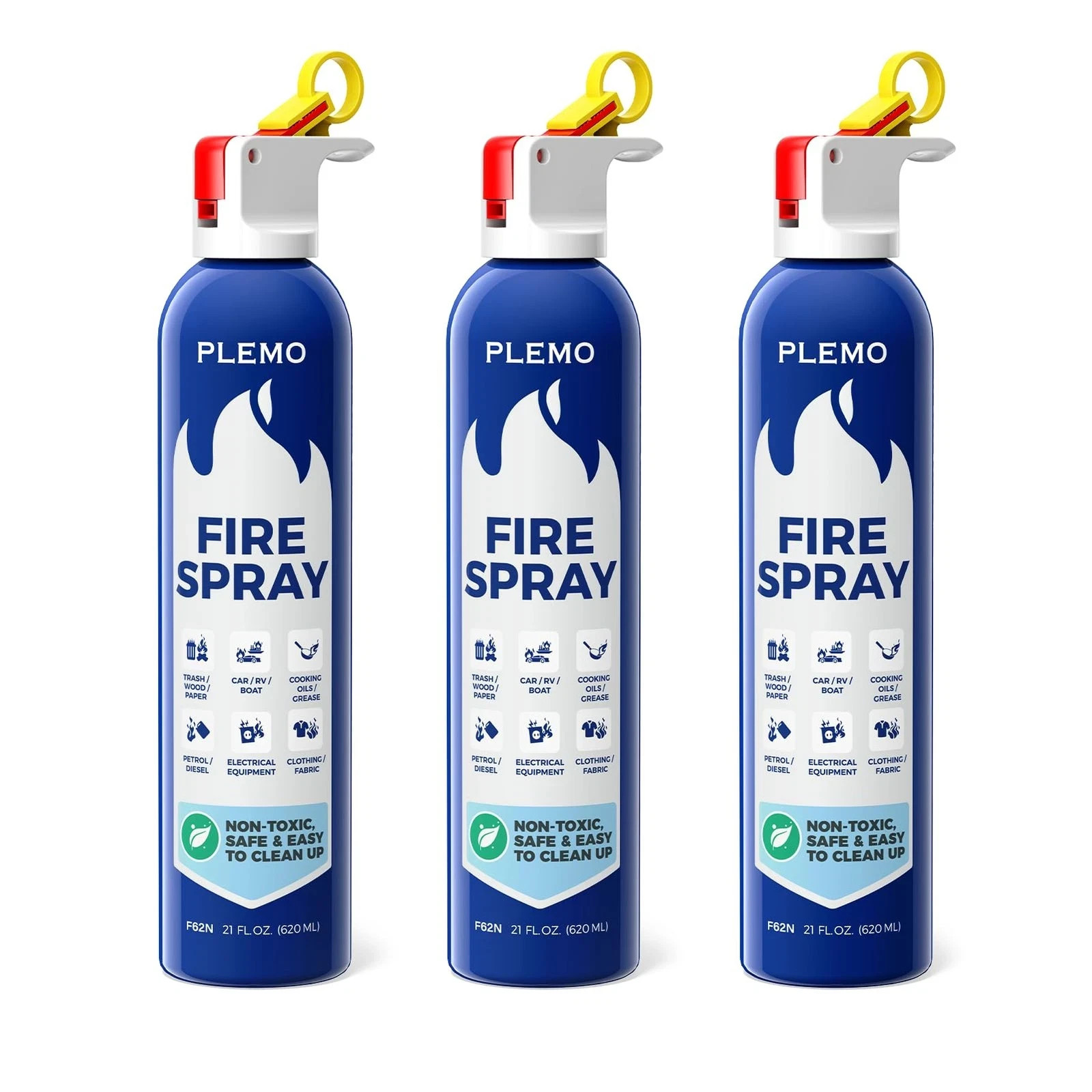 3 pk. Fire Extinguisher for Home, Compact Fire Extinguisher 620ml Fire Spray