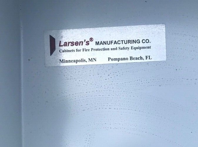 Larsens 2409-R2 Recessed 10 lb Fire Extinguisher Cabinet- White New Open Box