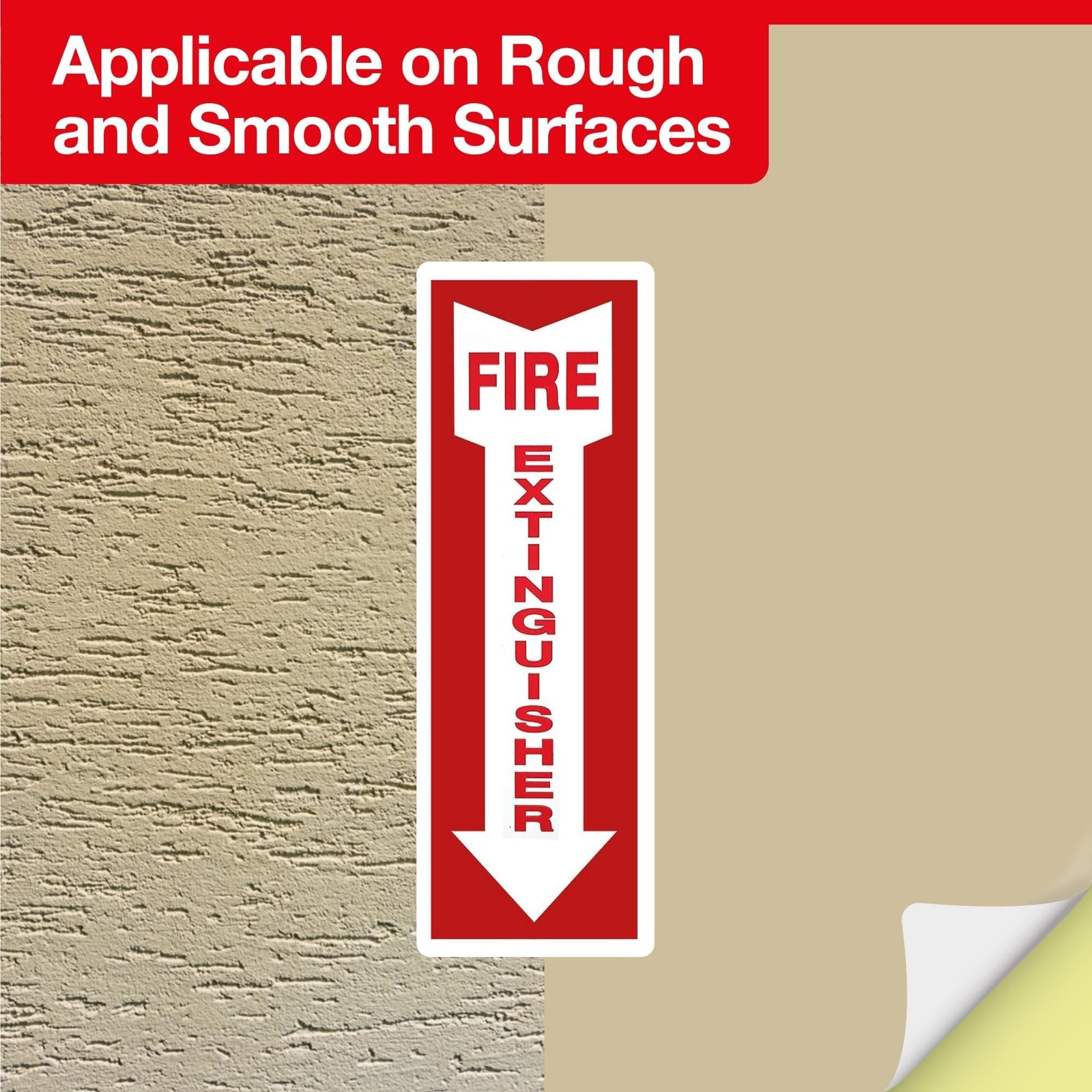 Pack of 12 Fire Extinguisher Stickers 4″x 12″- 5 Mil Vinyl – Fire Extinguishe…