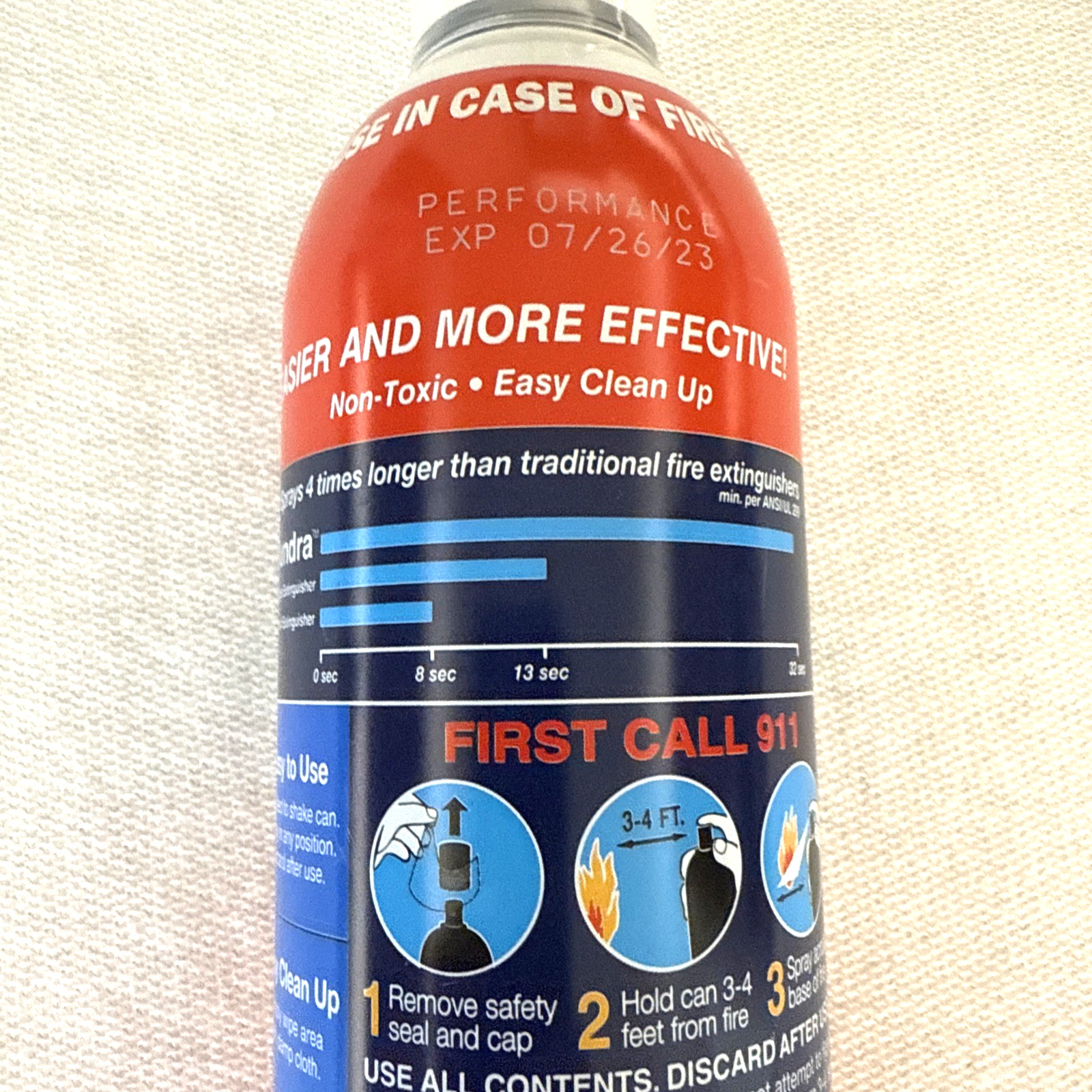 Fire Extinguisher EZ Fire Spray Stops Fires Fast Safe & Easy Clean-up 14 fl oz