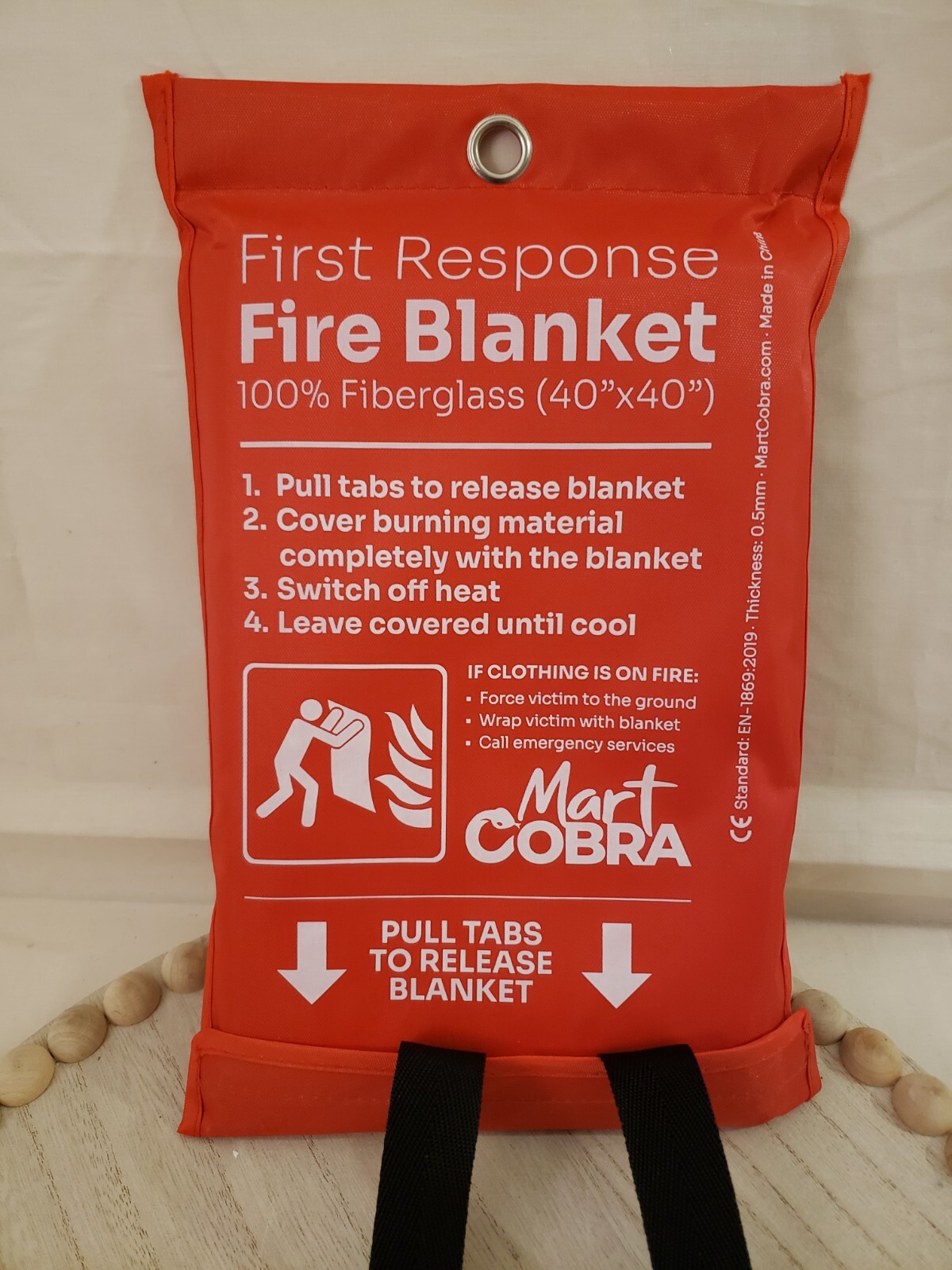 New First Response Fire Blanket Fire Protection – 4 Pack – 40”X40” – Brand New!