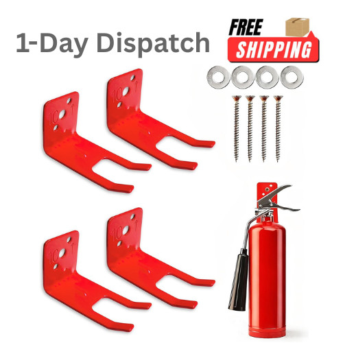 QMARK 4 Pack Fire Extinguisher Bracket Wall Mount Hook for 10 LB Universal