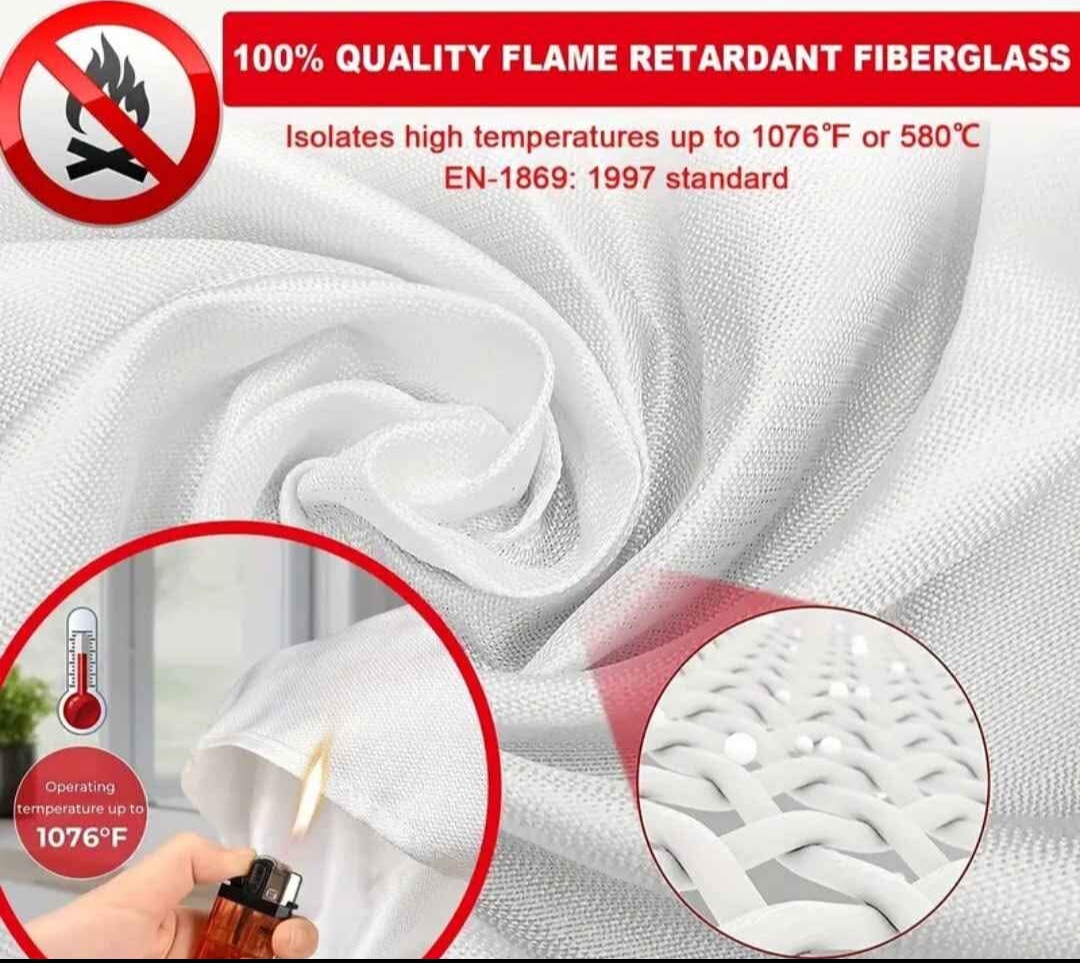 1PK FIRE BLANKET Glass Fiber Emergency Home Retardant Be Prepared 39.47 In Sq