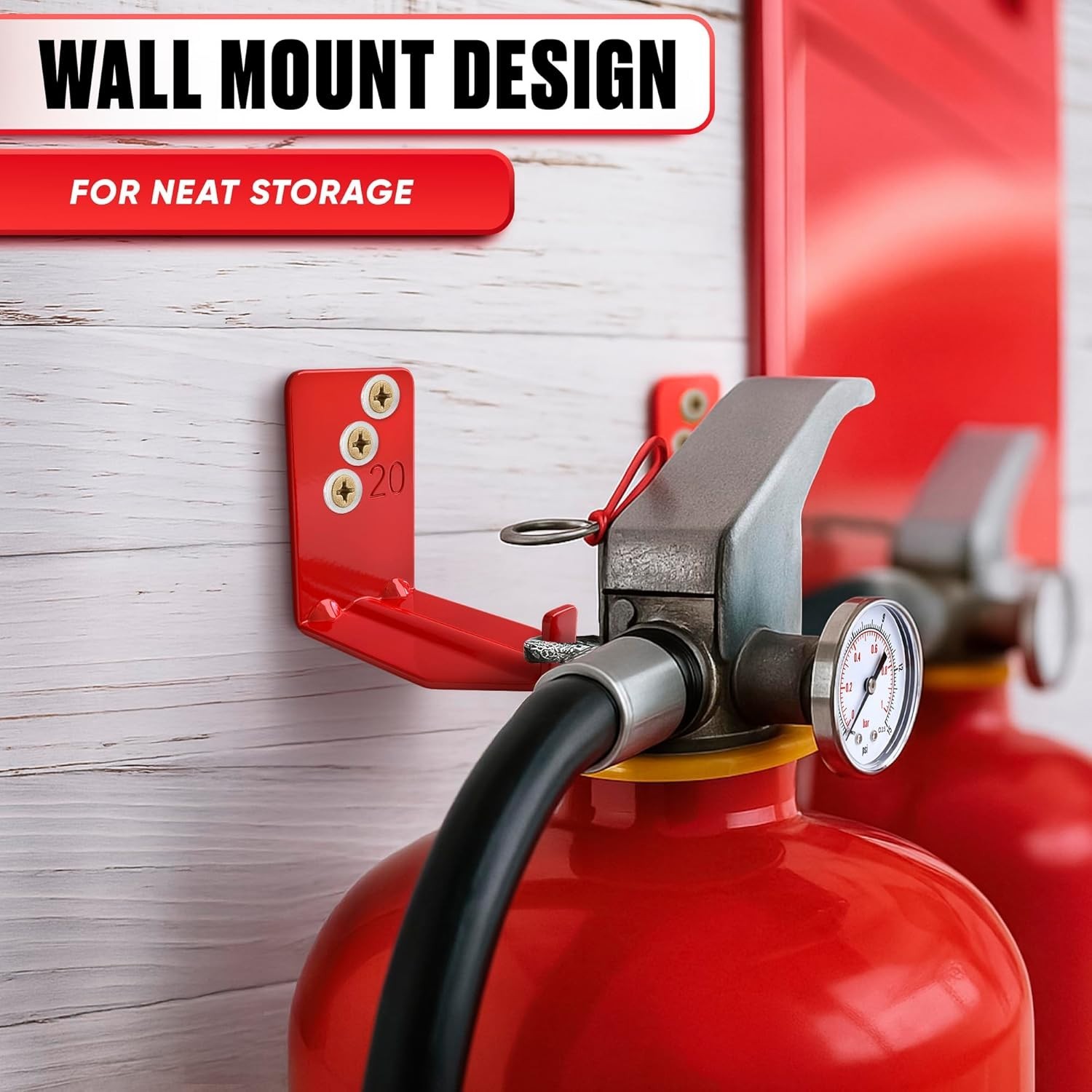 Fire Extinguisher Mount Brackets Set of 8, Heavy Duty Wall Mount Hook 2.36 x …