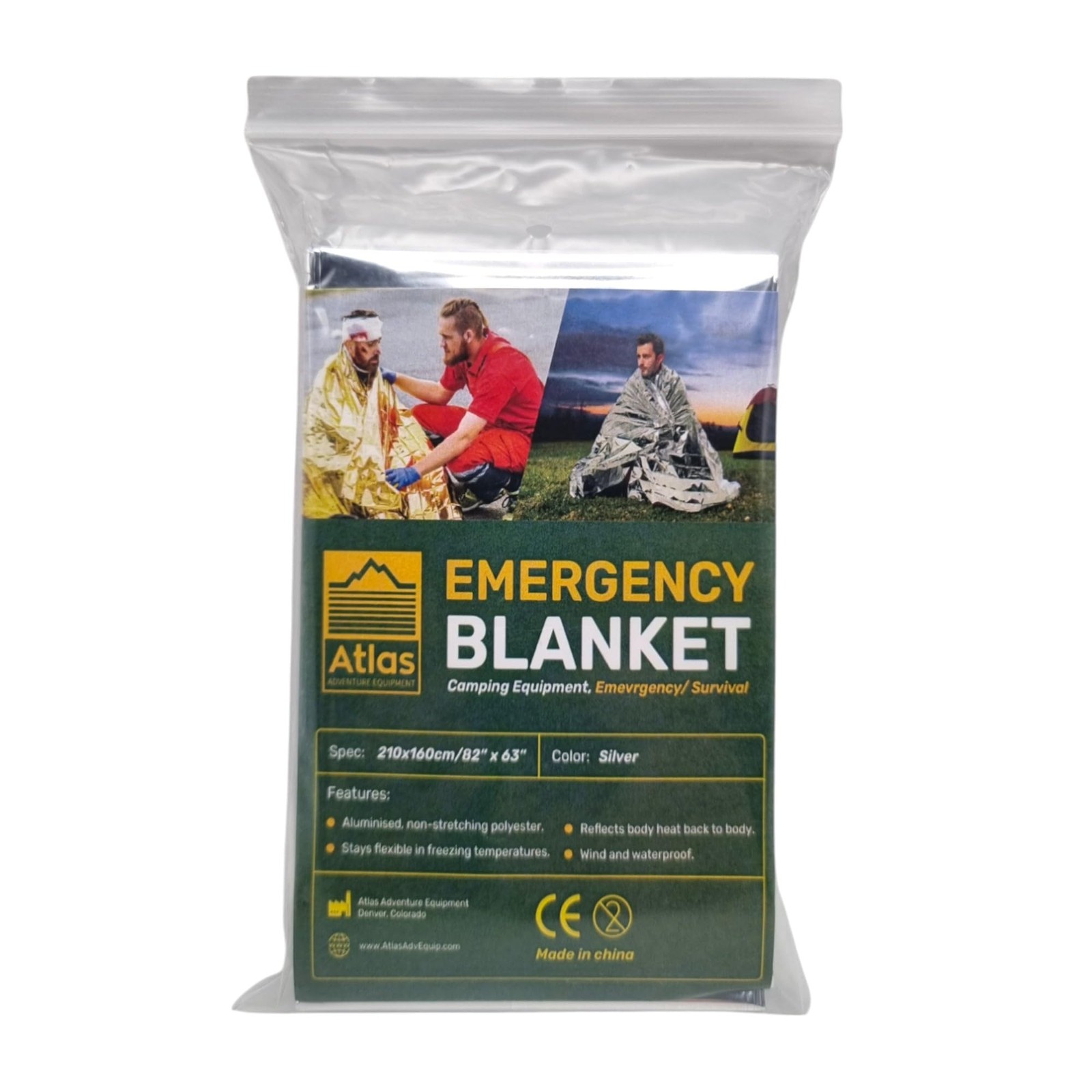 Emergency Survival Blanket, Mylar Thermal Blanket, Gigantic Space Blanket 82″…