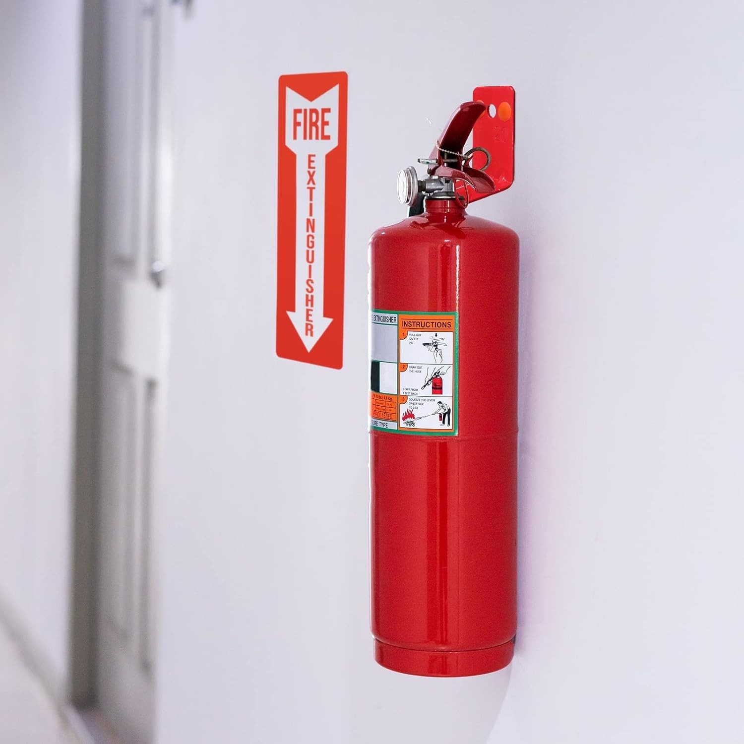 2 Pack Fire Extinguisher Holder and 4 Pieces Fire Extinguisher Sign Sticker, …