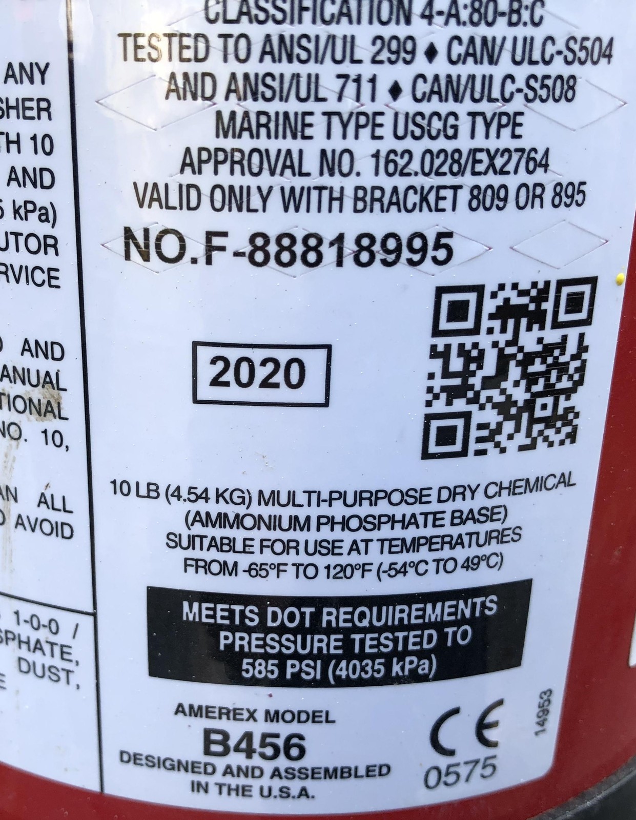 Dry Chemical 10lb Fire Extinguisher Amerex B456 – #2