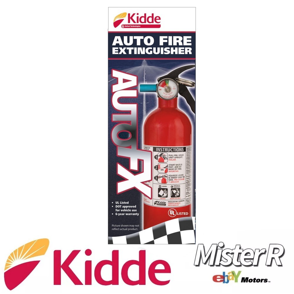 Kidde • Automotive Fire Extinguisher • 3lb Dry Chemical • Car/Truck/Boat – RED