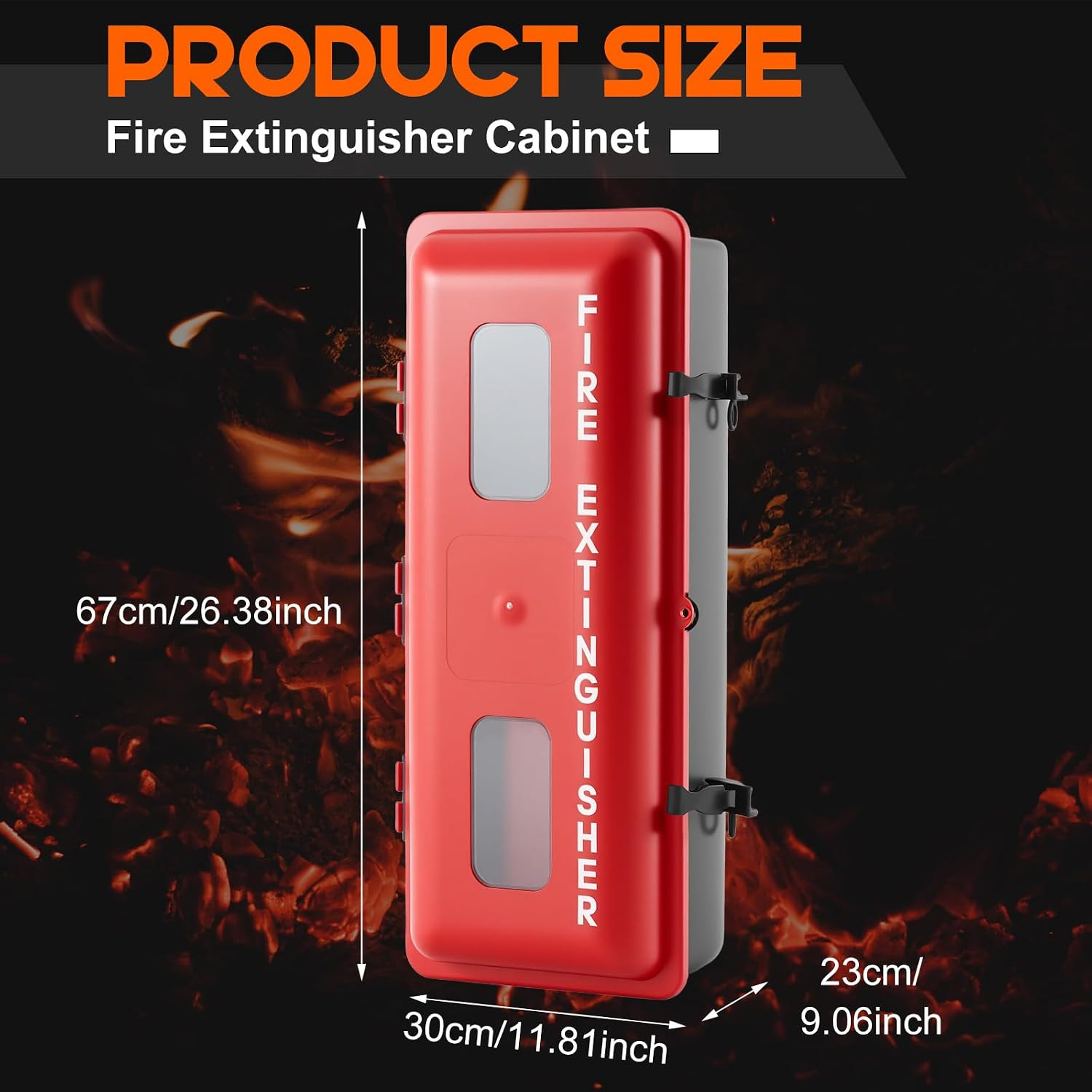 1 Pcs 10 Lb Fire Extinguisher Cabinet Box with Internal Rope Fastening and Exter