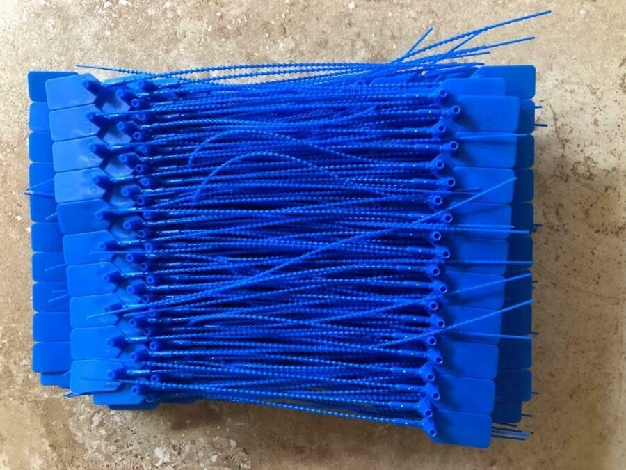 🔥🧯BAG of 50 (BLUE) -U.L. APPROVED FIRE EXTINGUISHER TAMPER “FLAG” SEALS🔥🧯