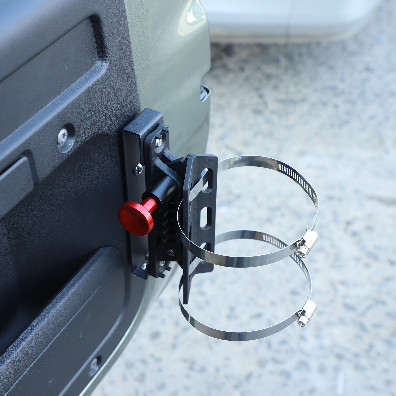 Rear Door Fire Extinguisher Holder Bracket Adjustable For Land Rover Defender