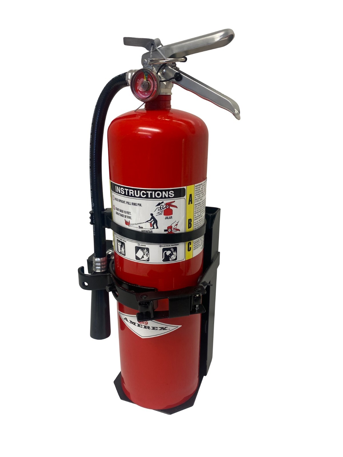 Heavy Duty 10 LB Dry Fire Extinguisher Vehicle Bracket Universal 809 5.25″ dia