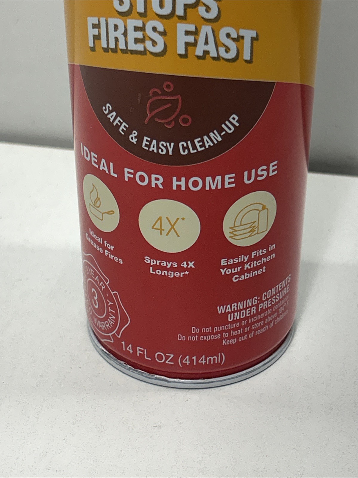 Fire Extinguisher EZ Sealed Spray Stops Fires Fast Safe & Easy Clean-up 14 fl oz