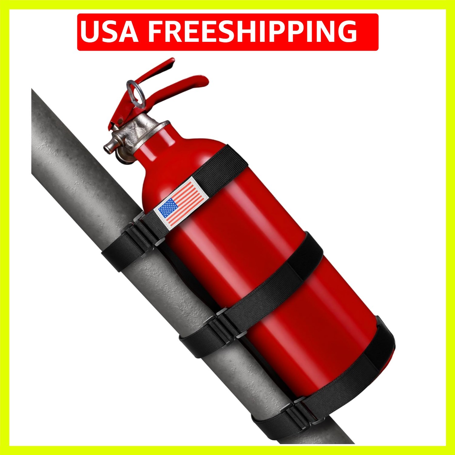 Fire Extinguisher Mount for Vehicle – Adjustable Nylon Strap Fix, No-Drill, R…