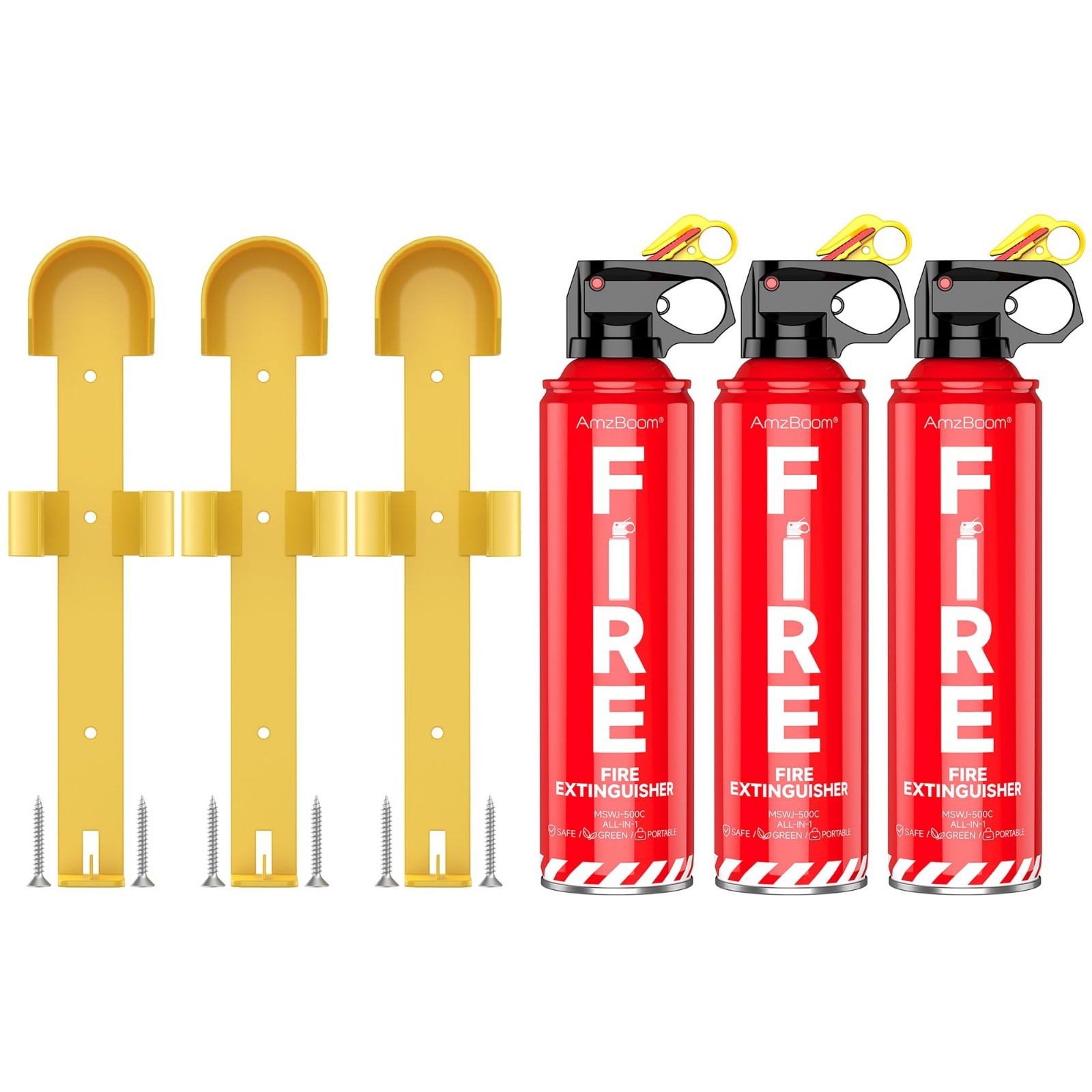 Water-Based Fire Extinguishers 3 Pack – Portable Multi-Purpose Safety Spray for
