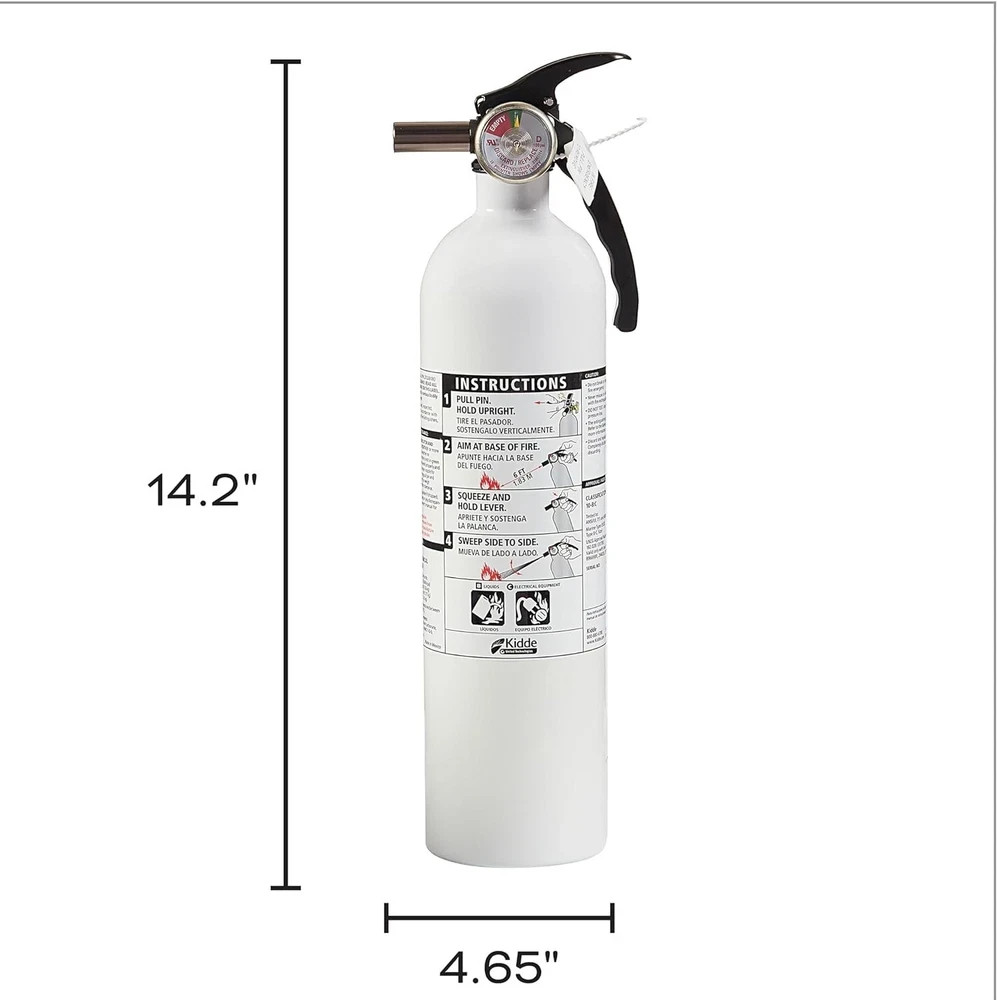 Fire Extinguisher For Car Truck Auto Marine Boat Kidde 3.9Lb 10-B:C Dry chemical