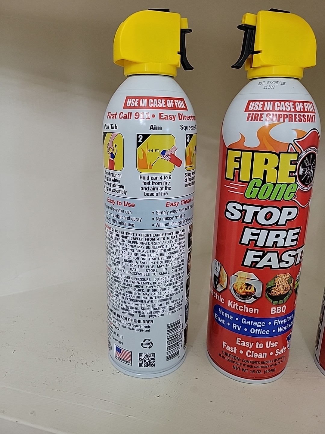 FireGone 5-in-1 Compact Fire Extinguisher – 3 PACK. Exp 0705/25