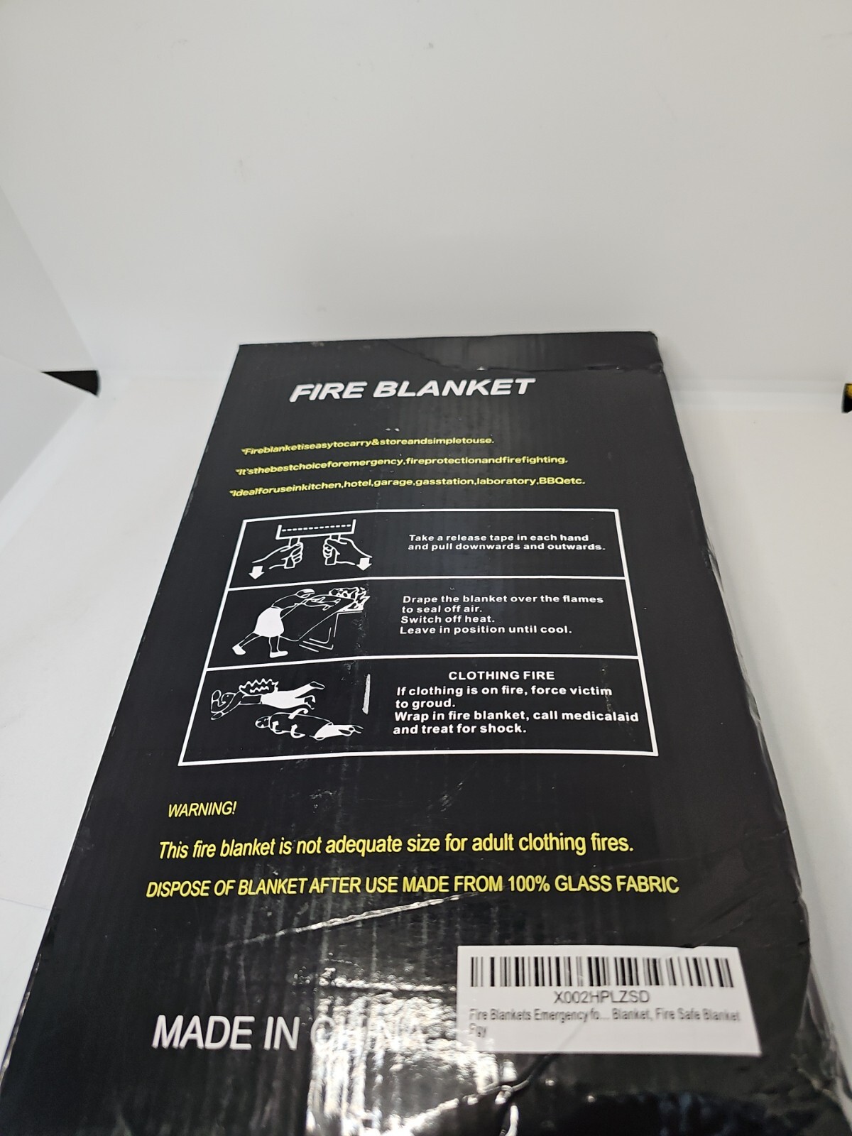 FIRE BLANKET SIZE 1.2M X 1.8M. Ideal For Homes, Motorhome, Boats&Carvans