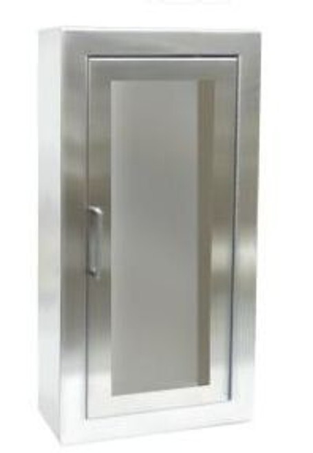JL 1037G10 Stainless Steel Fire Extinguisher Cabinet – Used