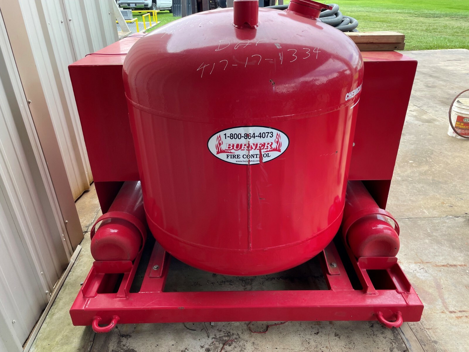 Industrial Fire Extinguisher System 1,500LB Dry Chemical Powder Skid Mounted