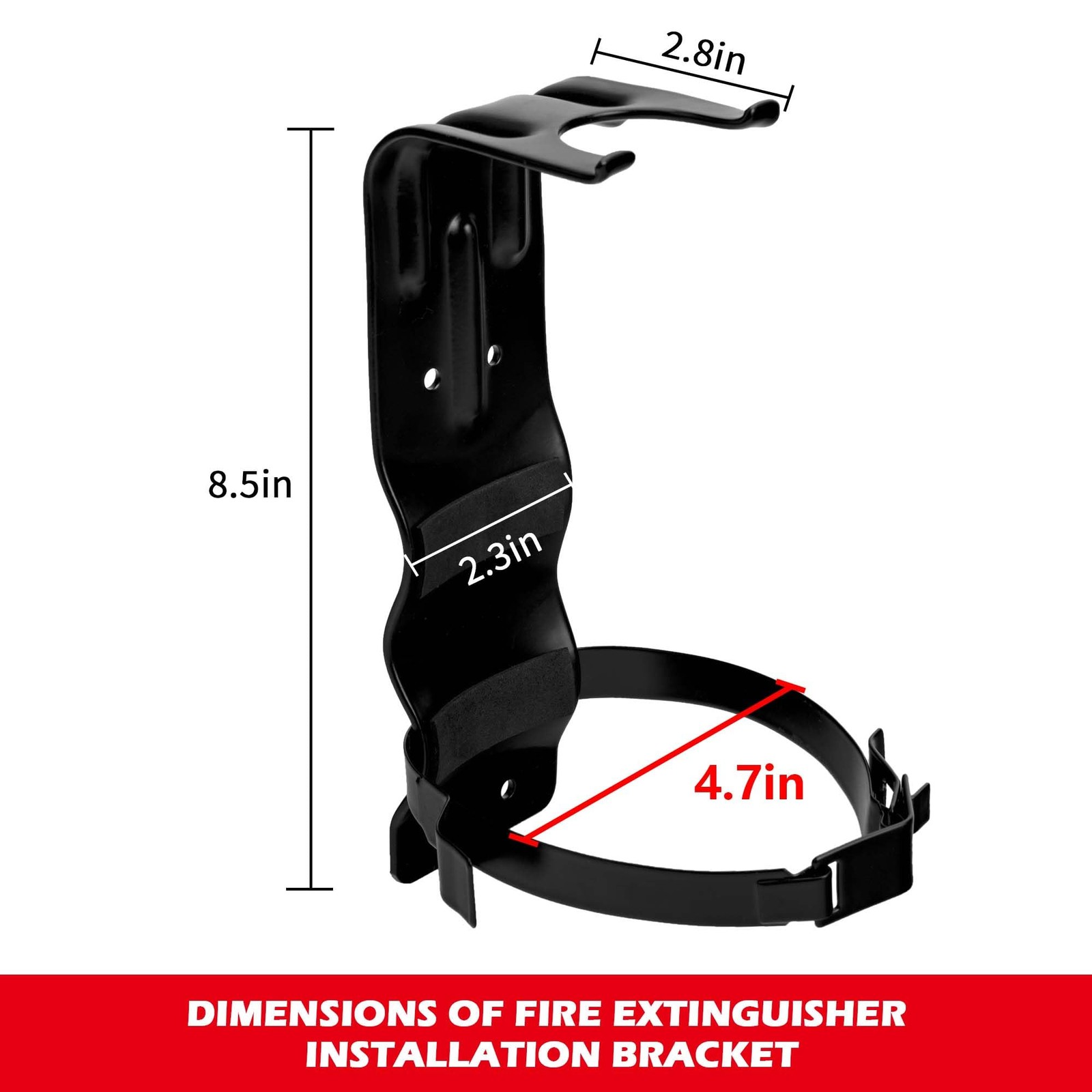 2 PCS Fire Extinguisher Brackets 5 LB Wall Mount Metal Heavy Duty Truck Car