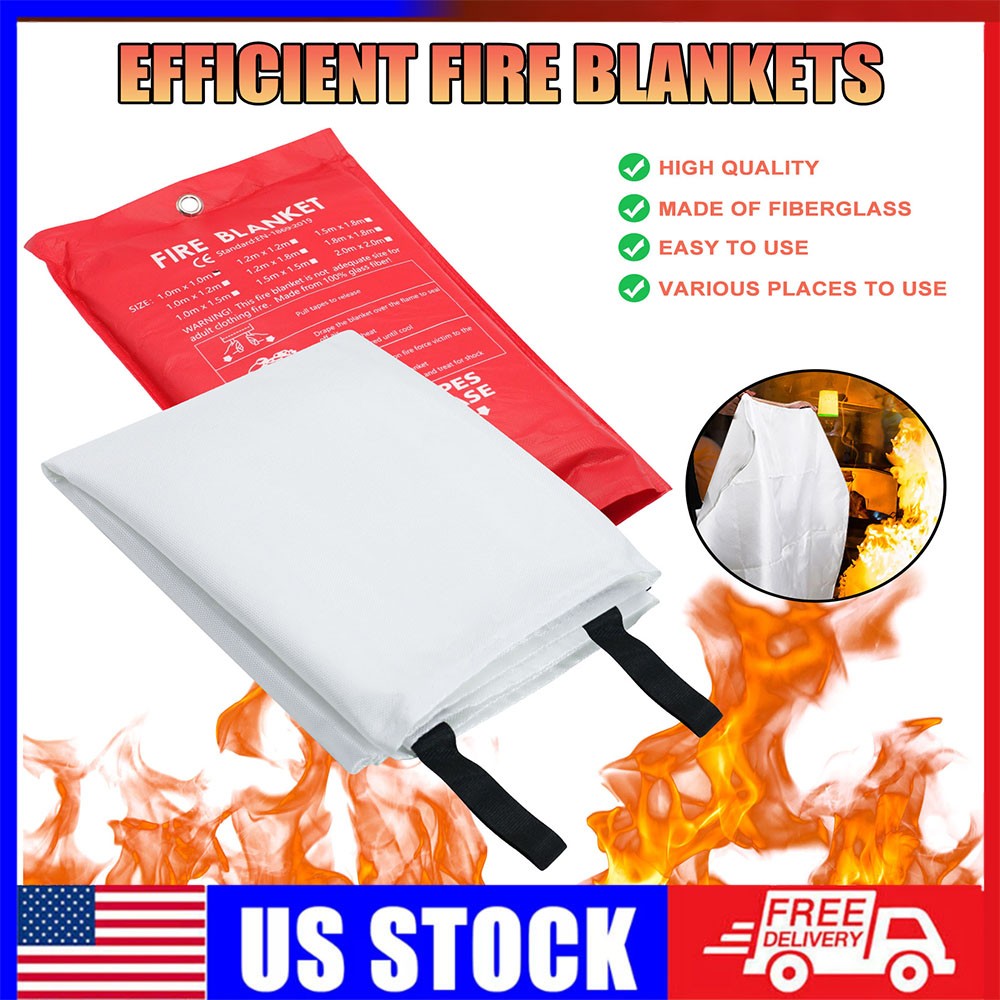 Large FIRE BLANKET Fiberglass Hero Emergency Home Retardant 39″x39”