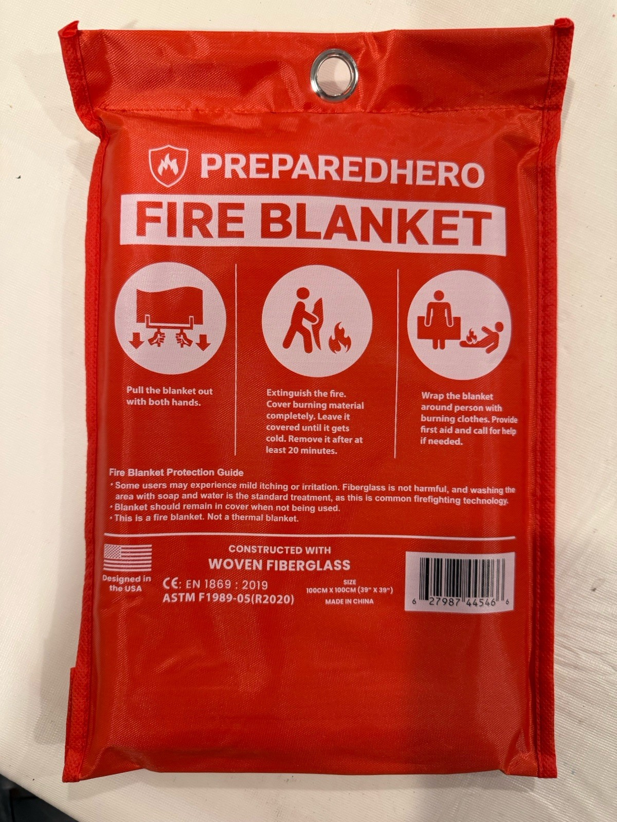 Prepared Hero Emergency Fire Blanket | Fast & Mess-Free Kitchen Fire Safety