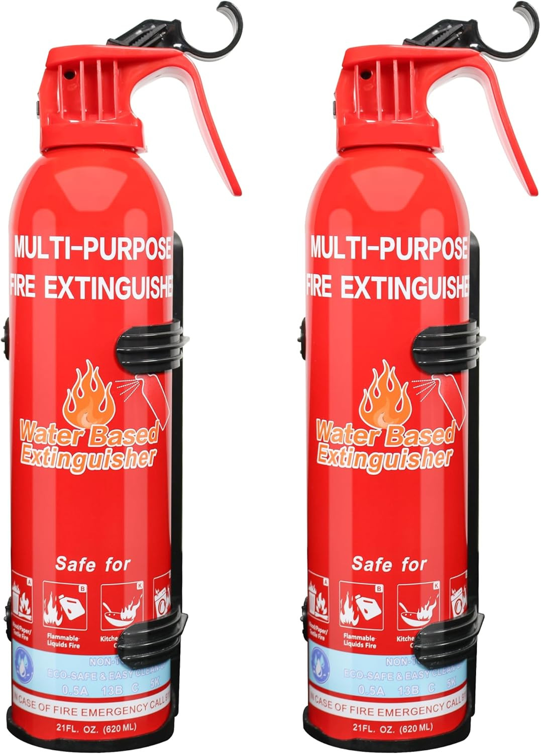 Fire Extinguisher for Home with Mount, 2 Pack Upgraded 8-In-1 Portable Fire Exti