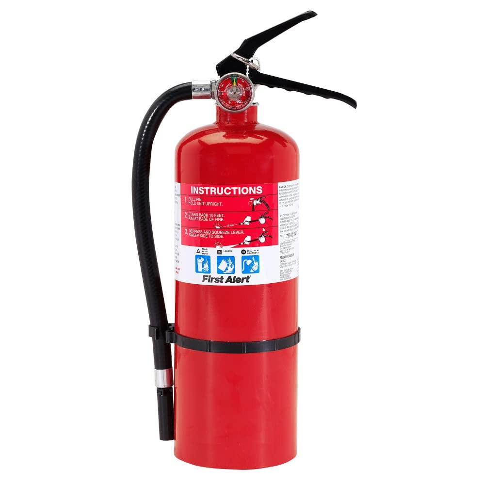 Fire Extinguisher Rechargeable Heavy Duty UL Rated 3-A 40-B C Red First Alert