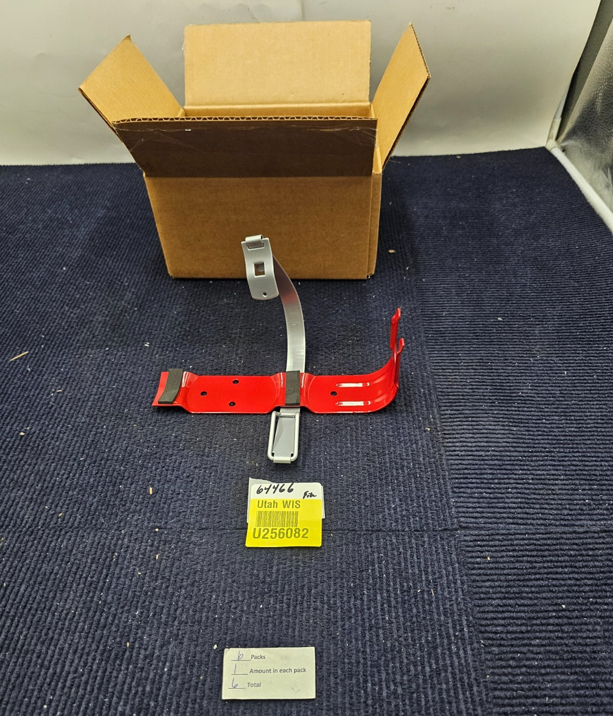 (QTY 6) Mastervision Parts 35WT37 Fire Extinguisher Bracket For 2.5lb Tank Cap.