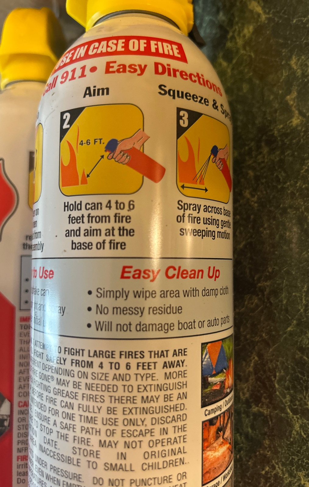 2x 16 Oz Max Pro Fire Gone Fire Suppressant Extinguisher Canisters Cans Boat RV