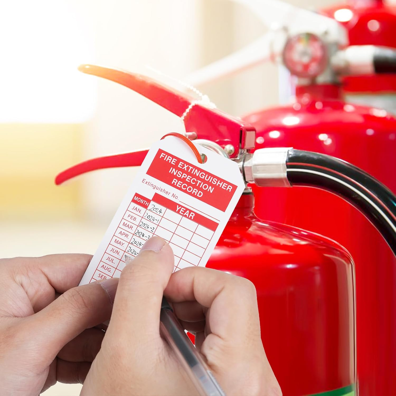 Fire Extinguisher Tags Monthly Safety Inspection Record Labels 50 PCS