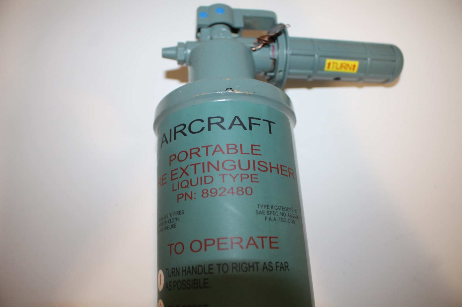Kidde Aircraft Fire Extinguisher Part 892480 7/2030